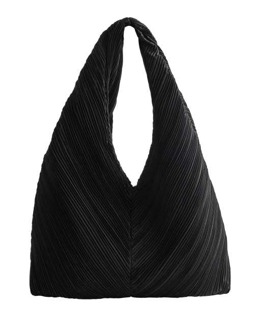 OYSHO – Nylon-Tasche in Schwarz mit Faltendetail, 2 von 4