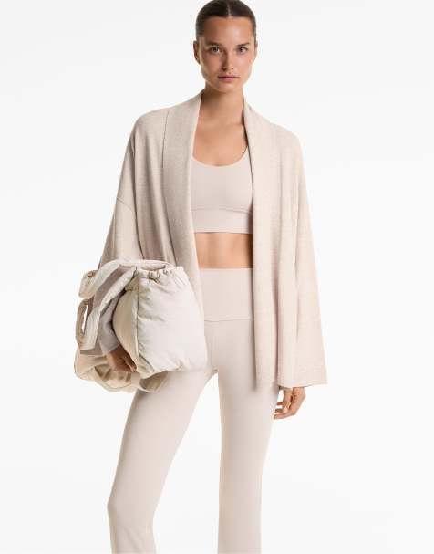 OYSHO Open knit jacket in light pink - view 1
