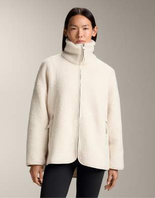 OYSHO - Oversize-Jacke in Ecru aus Lammfellimitat-Neutral