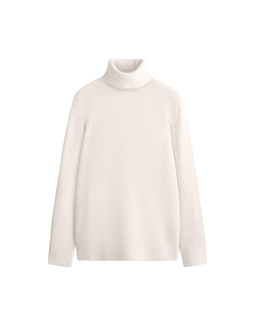 OYSHO Oversized high-neck jumper in beige, 5 of 5