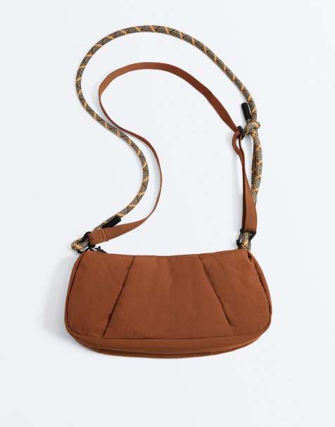 OYSHO Padded crossbody bag in brown - view 1