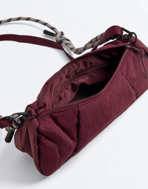 OYSHO Padded crossbody bag in burgundy, 3 of 6