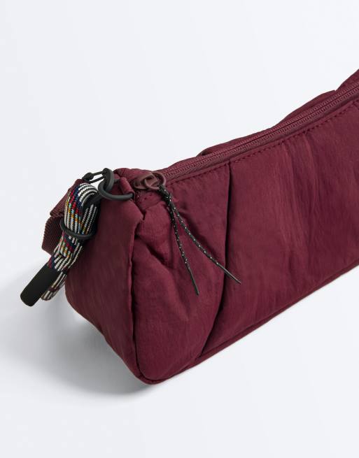 OYSHO Padded crossbody bag in burgundy, 4 of 6