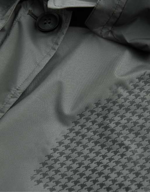 OYSHO Padded waterproof 10k fellex® jacket with aerogel print reveal effect in grey, 2 of 7