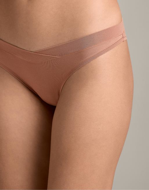 OYSHO - Pakke med 3 par cremehvide klassiske briefs med V-snit i modalblanding, 2 af 4