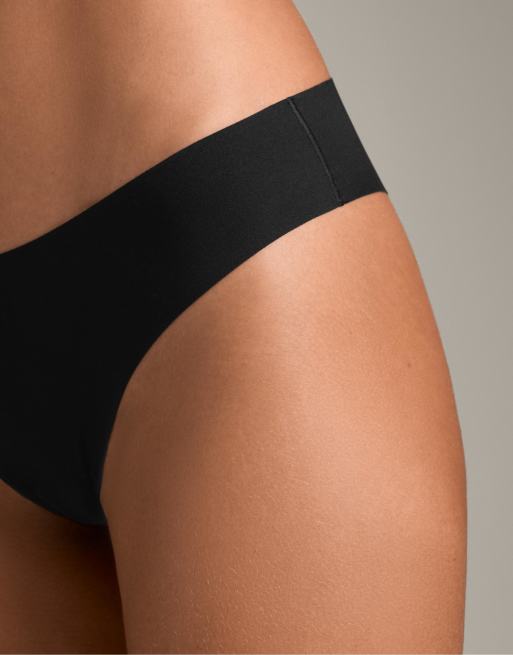 Oysho - Pakke med 3 par sorte usynlige brasilianske briefs med cheeky snit i polyamidblanding, 3 af 3