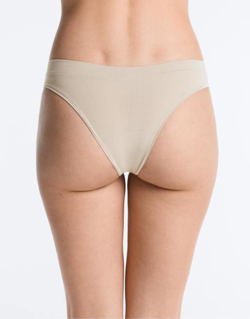 OYSHO - Pakke med 5 brune brasilianske briefs med V-snit i modalblanding, 3 af 4