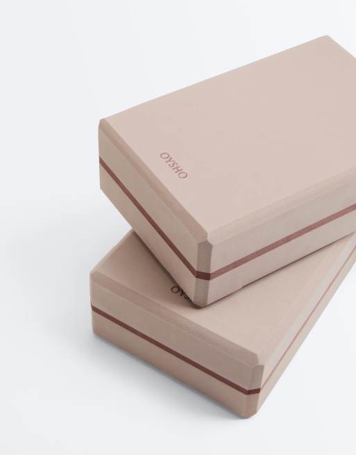 Oysho - Pakke med brune/gyldenbrune yogablokke, 2 af 3
