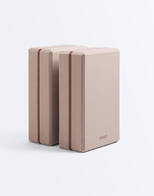 Oysho - Pakke med brune/gyldenbrune yogablokke, 3 af 3