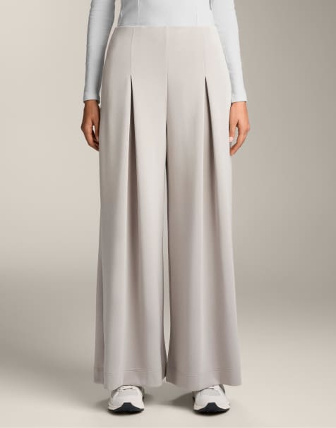 Oysho - Pantalon à pinces ample en modal doux au toucher - Taupe - view 1