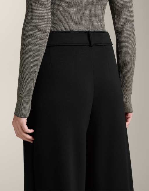 OYSHO - Pantalon ample en modal doux à taille plissée - Noir, 4 de 4