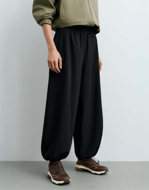 OYSHO pantalon ballon imperméable 10k noir, 2 de 6