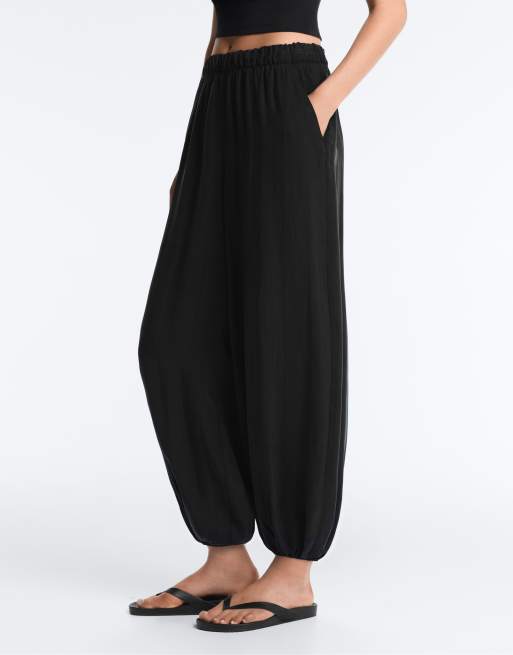 Oysho - Pantalon bloomer 100% cupro - Noir, 2 de 4
