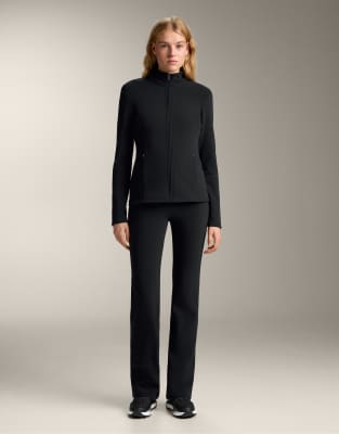 OYSHO - Pantalon bootcut taille haute sans coutures super-extra-chaud - Noir