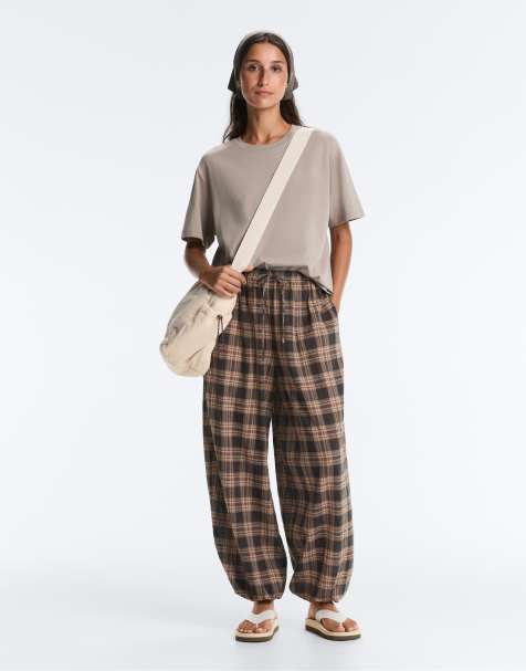 Oysho - Pantalon bouffant en coton mélangé - Noir - view 1