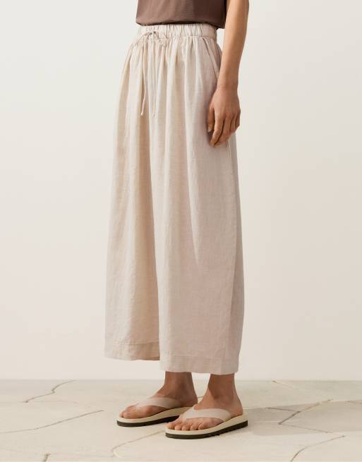 OYSHO - Pantalon bouffant en pur lin - Sable chiné, 2 de 4