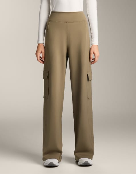 OYSHO - Pantalon cargo chaud à taille haute - Kaki militaire - view 1