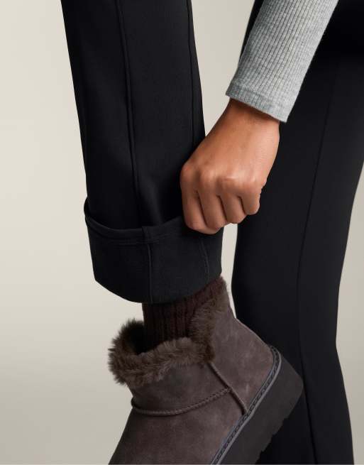 Oysho - Pantalon chaud évasé à taille haute - Noir, 4 de 4