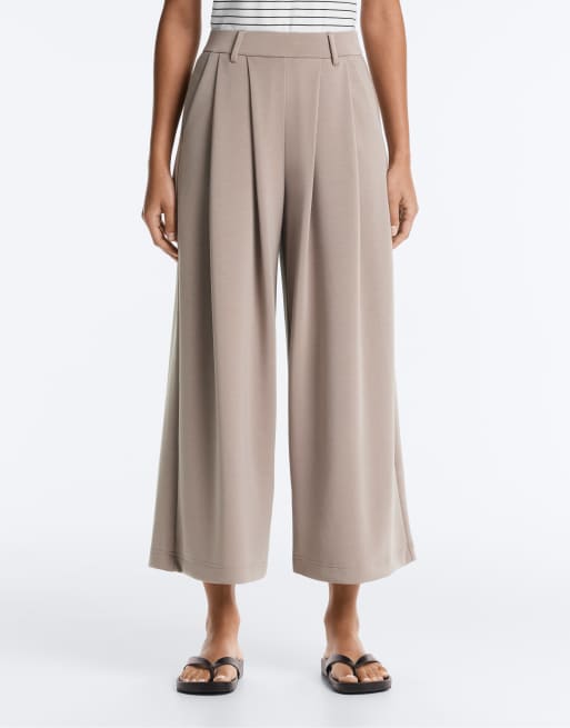 Oysho - Pantalon court et ample en modal doux à pinces - Vison moyen, 2 de 4