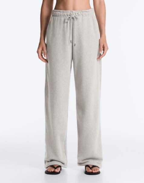 OYSHO pantalon de jogging en molleton mélangé coton gris moyen chiné - view 1
