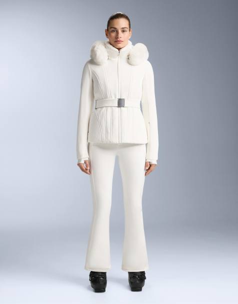 OYSHO - Pantalon de ski évasé en tissu stretch et étanche - Blanc cassé - view 1