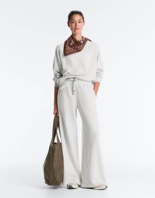 Pantalon droit en coton - Gris pâle XS