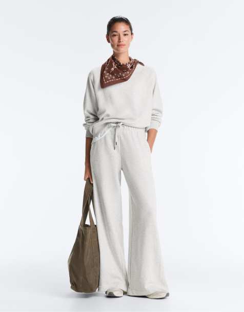 Oysho - Pantalon droit en coton - Gris pâle - view 1