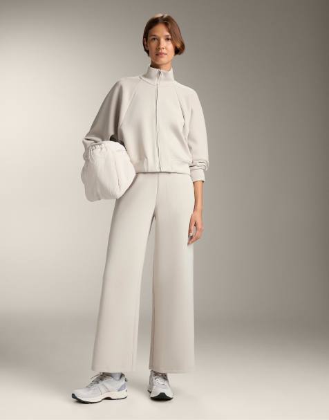 OYSHO - Pantalon droit en modal doux à rayures - Rose clair - view 1