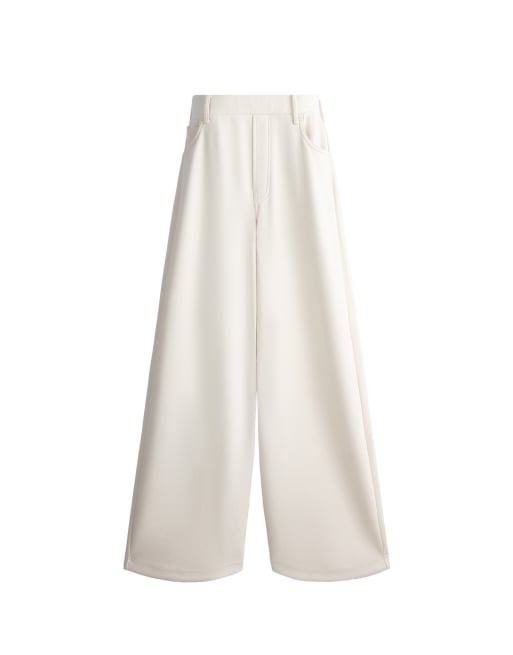 OYSHO pantalon large 5 poches en écru pâle, 5 de 5