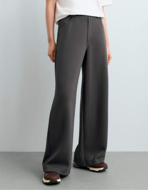 OYSHO pantalon large à 5 poches en anthracite foncé, 2 de 4