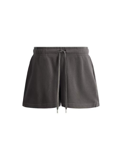 OYSHO - Pantaloncini in pile di misto cotone color antracite, 7 di 7