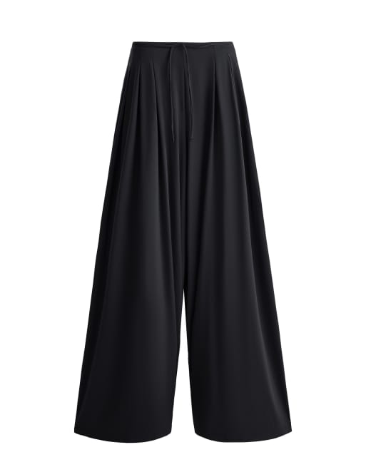OYSHO pantaloni ampi plissettati neri, 6 di 6