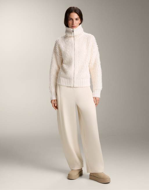 OYSHO - Pantaloni comodi pesanti écru