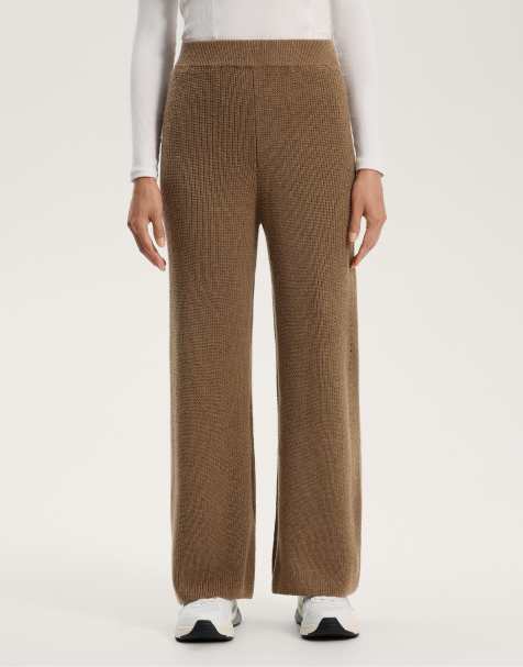 OYSHO - Pantaloni dritti in maglia gialli - view 1