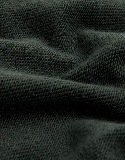 OYSHO pantaloni dritti in misto cotone e pile verde bottiglia, 6 di 6
