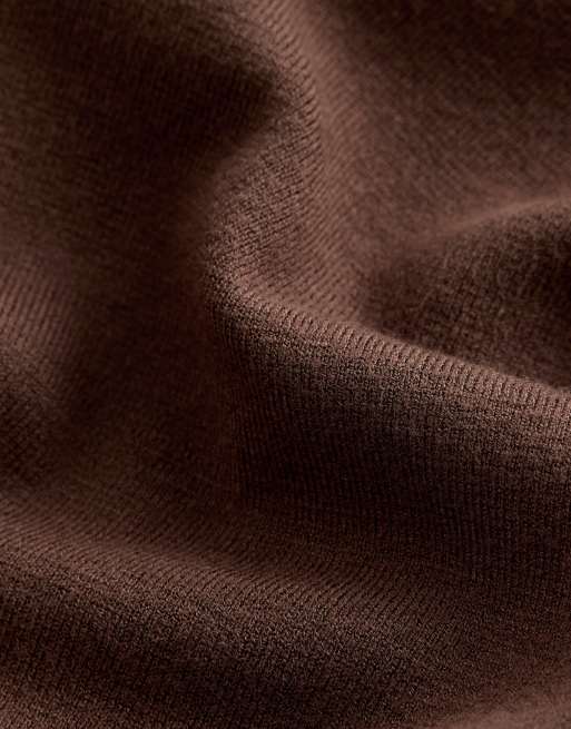 OYSHO pantaloni in maglia balloon fit color cacao, 6 di 6