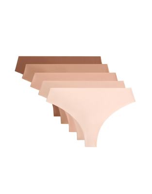 Oysho - Pantone™ - Lot de 5 strings invisibles en polyamide mélangé - Beige - view 1