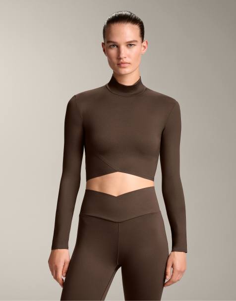 OYSHO – Perfect-adapt – Brun t-shirt med långa ärmar - view 1