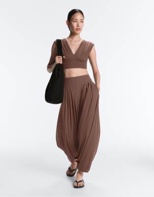 OYSHO - Perfect-adapt - Débardeur plissé - Marron