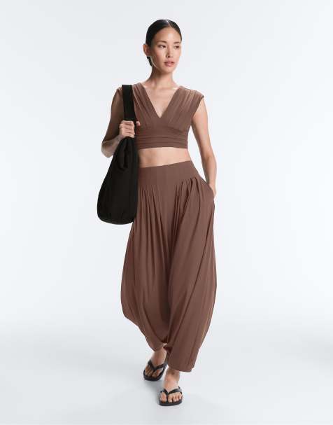 OYSHO - Perfect-adapt - Débardeur plissé - Marron - view 1
