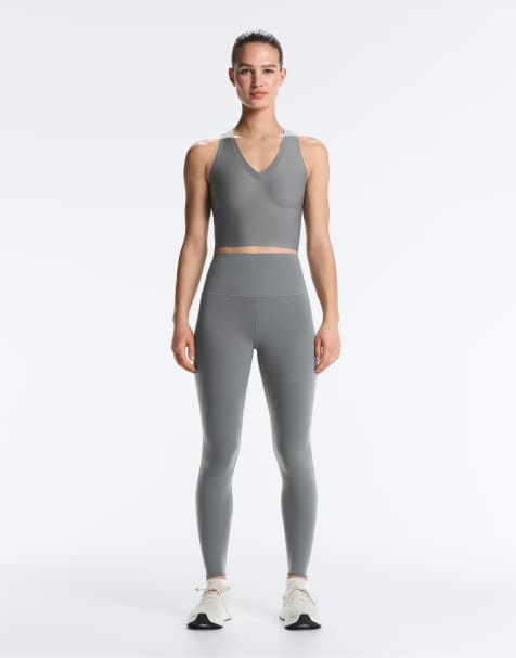 OYSHO Perfect-adapt high-rise 65cm ankle-length leggings in misty blue - view 1