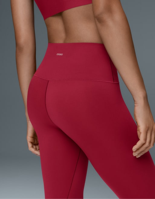 OYSHO Perfect-adapt højtaljede ankellange leggings i rød, 3 af 5