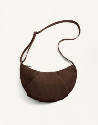 Oysho - Petit sac bandoulière matelassé - Marron