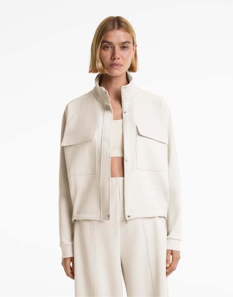 OYSHO – Pikee-Jacke in Hellrosa mit Baumwolle und Taschen - view 1