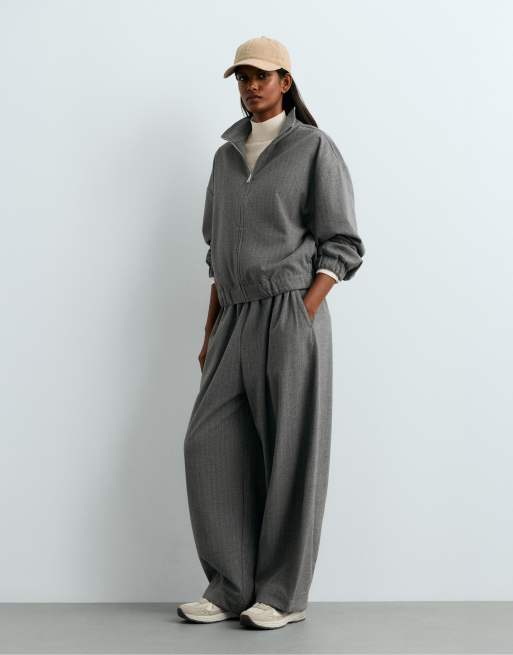 OYSHO Pinstripe jacket, 15% wool in grey, 2 of 6