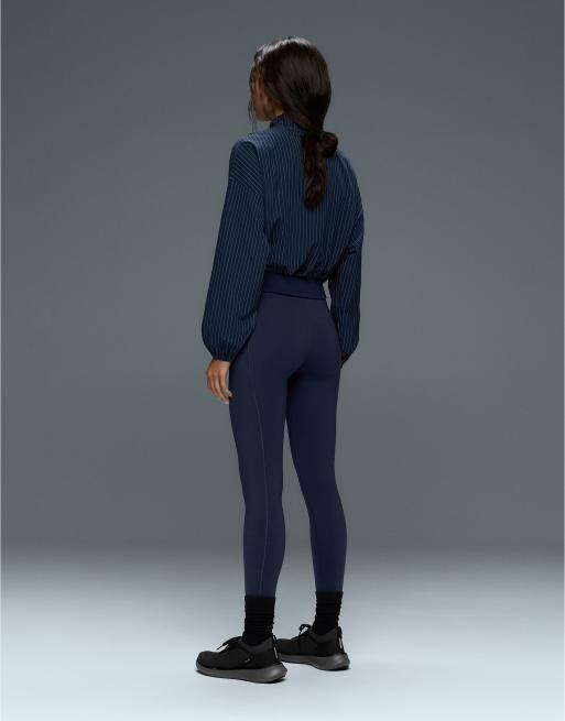 OYSHO Pinstripe repellent technical jacket in navy, 4 of 6
