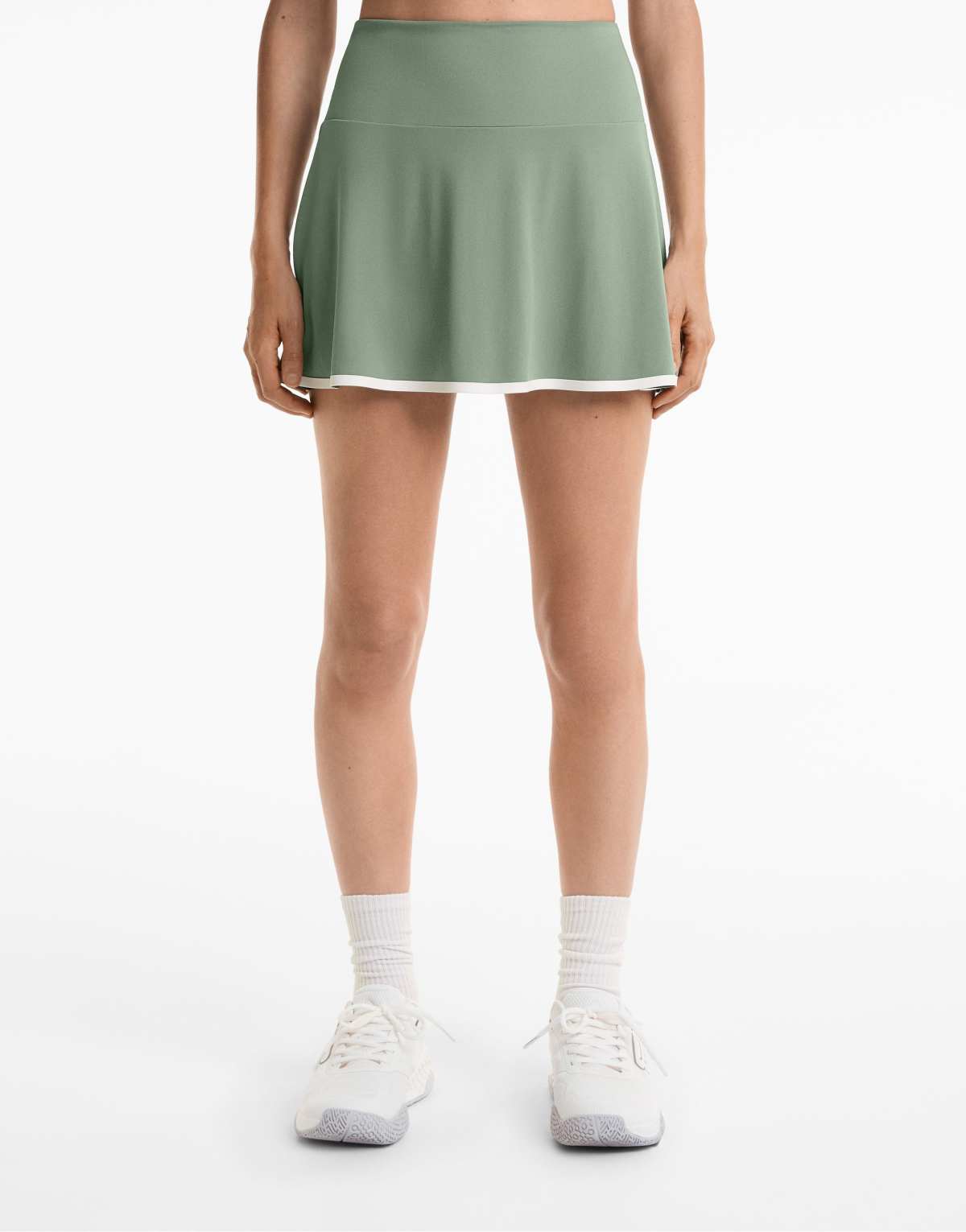 OYSHO Piping skirt in washed green