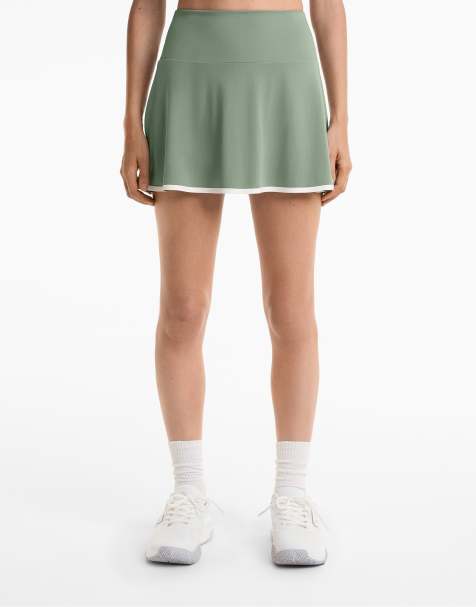 OYSHO Piping skirt in washed green
