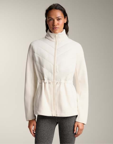 OYSHO – Polar – Wattierte Jacke in Ecru mit verstellbarer Taille - view 1