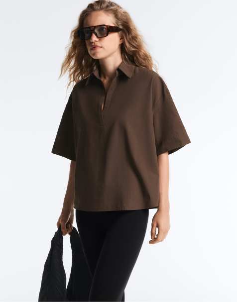 Oysho - Polo en coton - Marron - view 1